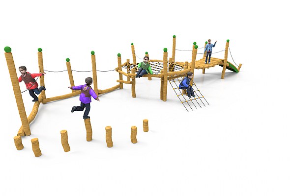 מתקן מסלול אתגרי מעץ רובינה